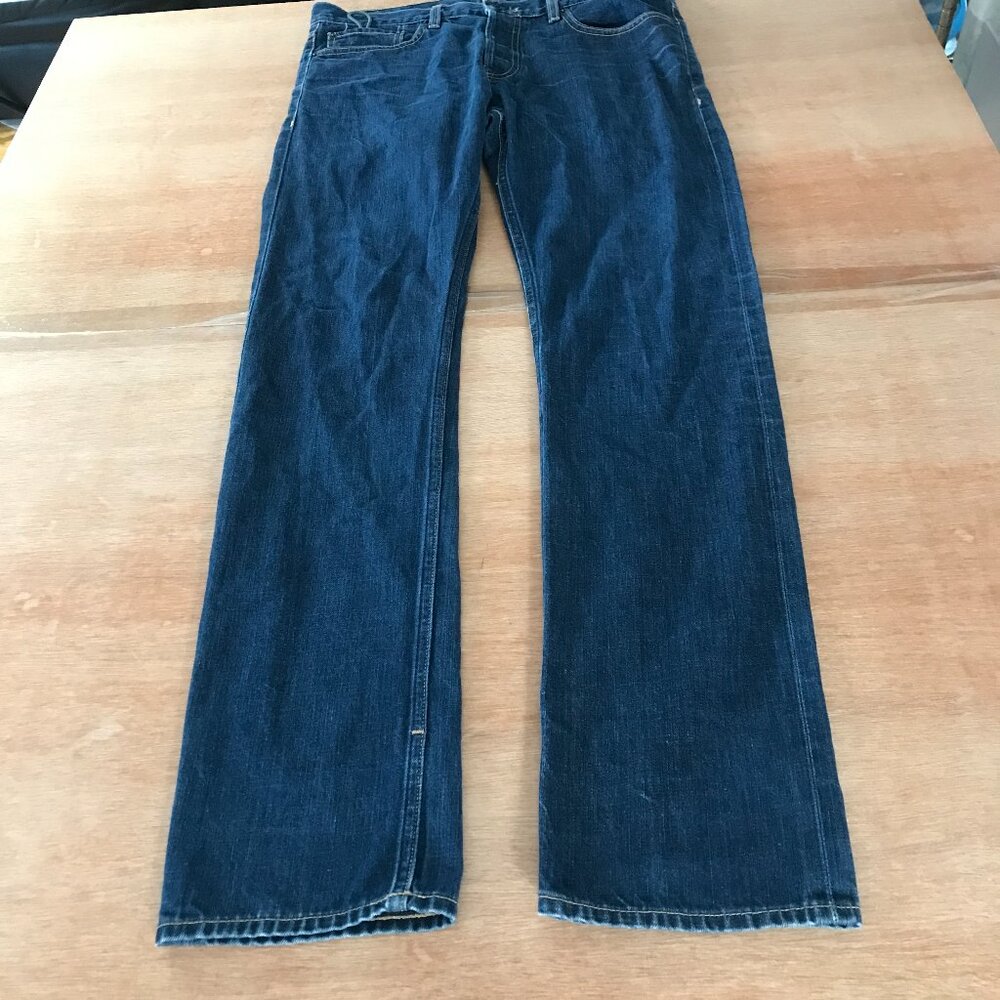 VSTR Stranger Straight Selvedge Jeans Men size 32x34 Blue Mid Rise Button Fly